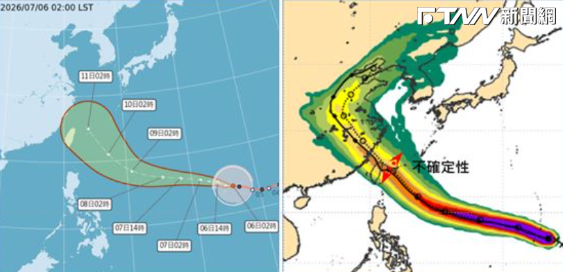 強颱巴威持續增強　估週五起影響台灣、最快週四發海陸警