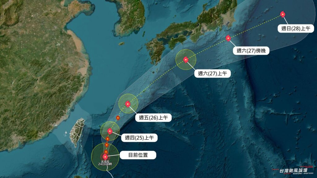 赴日注意！米克拉挾鋒面北上　粉專示警：關西、關東嚴防大雨