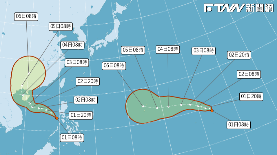 雙颱醞釀中！「1＋1熱帶擾動」最新動態曝　氣象專家：不排除成強颱