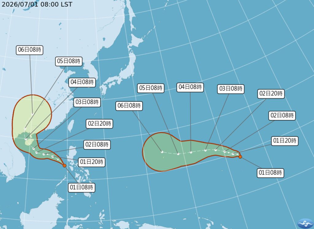 巴威、梅莎雙颱生成倒數！下週又變天　雨量預報「紅到發紫」好嚇人
